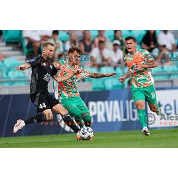 Diogo Pinto of Olimpija in action during Prva liga Telemach 2025/2026 football match between Olimpija and Mura in SRC Stozice, Ljubljana, Slovenia on July 19, 2025. Photo: Filip Barbalic