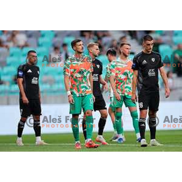 Ahmet Muhamedbegovic of Olimpija in action during Prva liga Telemach 2025/2026 football match between Olimpija and Mura in SRC Stozice, Ljubljana, Slovenia on July 19, 2025. Photo: Filip Barbalic