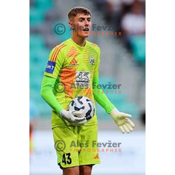 Aljaz Strajnar of Mura in action during Prva liga Telemach 2025/2026 football match between Olimpija and Mura in SRC Stozice, Ljubljana, Slovenia on July 19, 2025. Photo: Filip Barbalic