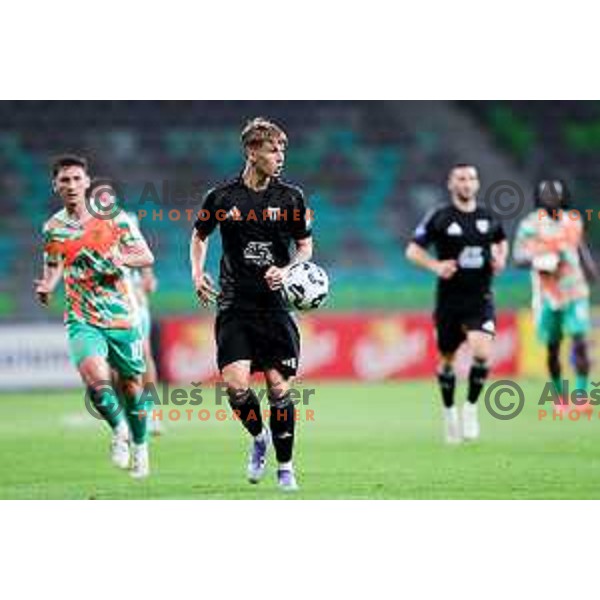 Zan Petrovic of Mura in action during Prva liga Telemach 2025/2026 football match between Olimpija and Mura in SRC Stozice, Ljubljana, Slovenia on July 19, 2025. Photo: Filip Barbalic