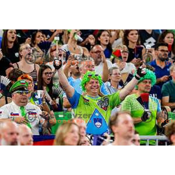 of Slovenia in action during Men’s Volleyball Nations League match between Slovenia and Italy in Ljubljana, Slovenia on July 19, 2025.