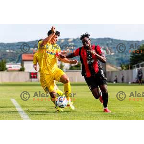 in action during Prva liga Telemach 2025/2026 football match between Primorje and Domzale in Ajdovscina, Slovenia on July 19, 2025