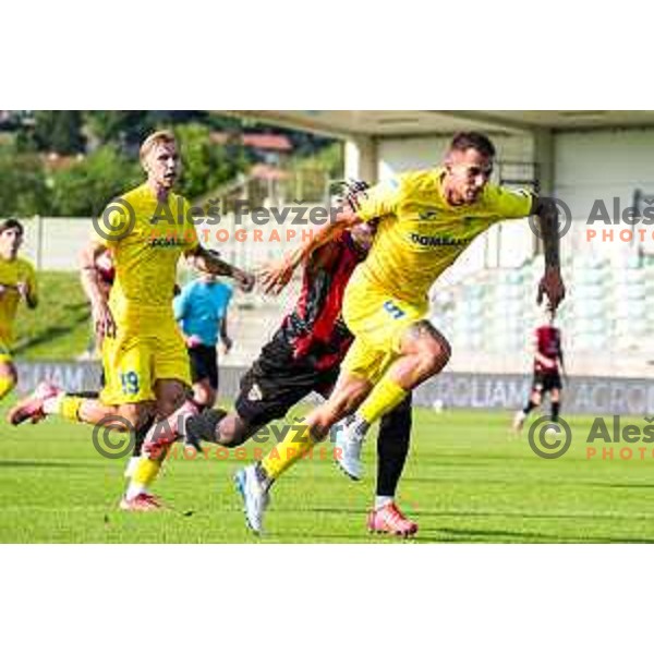 in action during Prva liga Telemach 2025/2026 football match between Primorje and Domzale in Ajdovscina, Slovenia on July 19, 2025