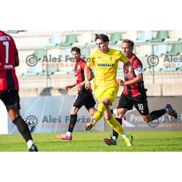 in action during Prva liga Telemach 2025/2026 football match between Primorje and Domzale in Ajdovscina, Slovenia on July 19, 2025