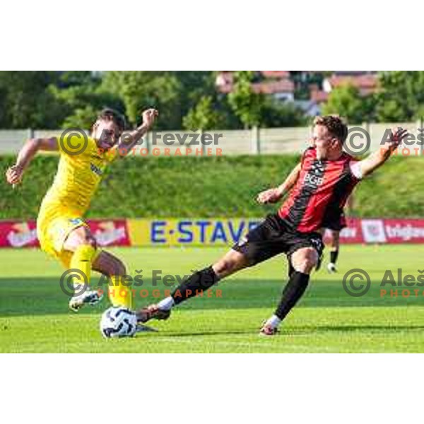 in action during Prva liga Telemach 2025/2026 football match between Primorje and Domzale in Ajdovscina, Slovenia on July 19, 2025