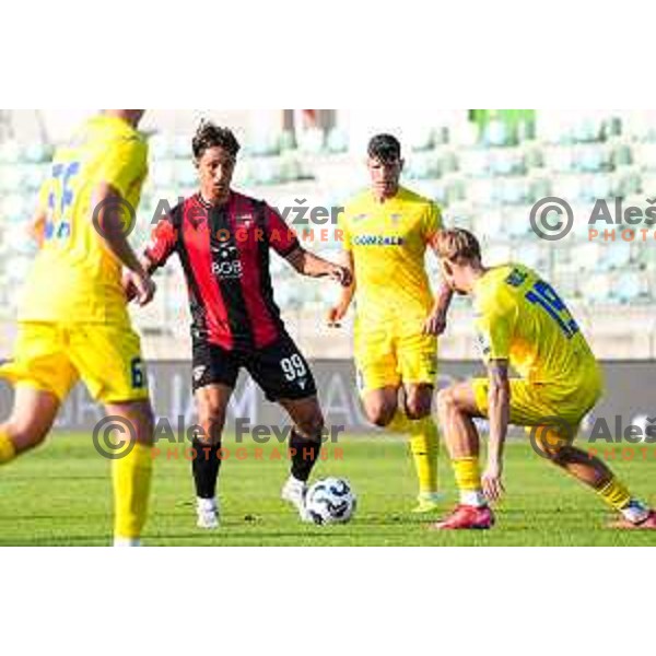 in action during Prva liga Telemach 2025/2026 football match between Primorje and Domzale in Ajdovscina, Slovenia on July 19, 2025