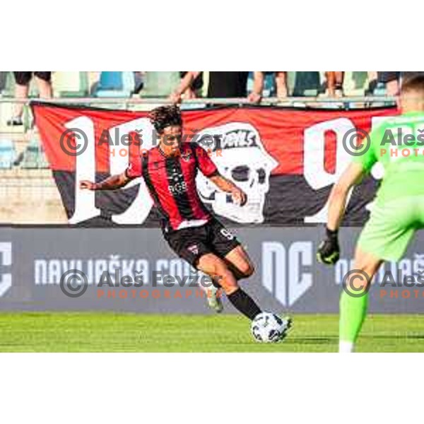 in action during Prva liga Telemach 2025/2026 football match between Primorje and Domzale in Ajdovscina, Slovenia on July 19, 2025
