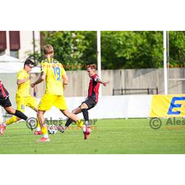 in action during Prva liga Telemach 2025/2026 football match between Primorje and Domzale in Ajdovscina, Slovenia on July 19, 2025