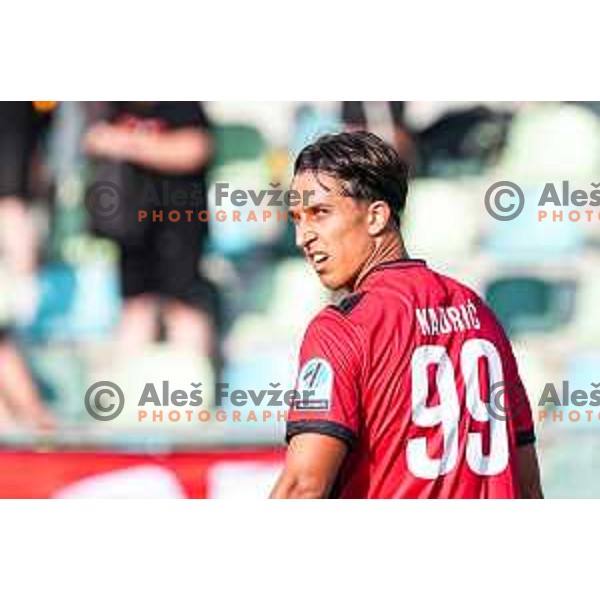in action during Prva liga Telemach 2025/2026 football match between Primorje and Domzale in Ajdovscina, Slovenia on July 19, 2025