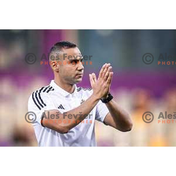Tugberk Tanrivermis, head coach of NK Maribor during Prva liga Telemach 2025/26 football match between NK Maribor and NK Celje in Maribor, Ljudski vrt, Slovenia on July 20, 2025. Photo: Jure Banfi