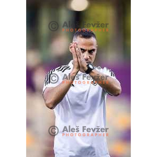 Tugberk Tanrivermis, head coach of NK Maribor during Prva liga Telemach 2025/26 football match between NK Maribor and NK Celje in Maribor, Ljudski vrt, Slovenia on July 20, 2025. Photo: Jure Banfi