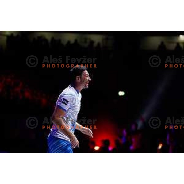 Dejan Vincic during Men’s Volleyball Nations League match between Slovenia and Serbia in Ljubljana, Slovenia on July 20, 2025. Photo Grega Valancic