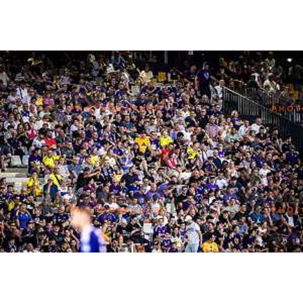 Fans of Maribor during Prva liga Telemach 2025/26 football match between NK Maribor and NK Celje in Maribor, Ljudski vrt, Slovenia on July 20, 2025. Photo: Jure Banfi
