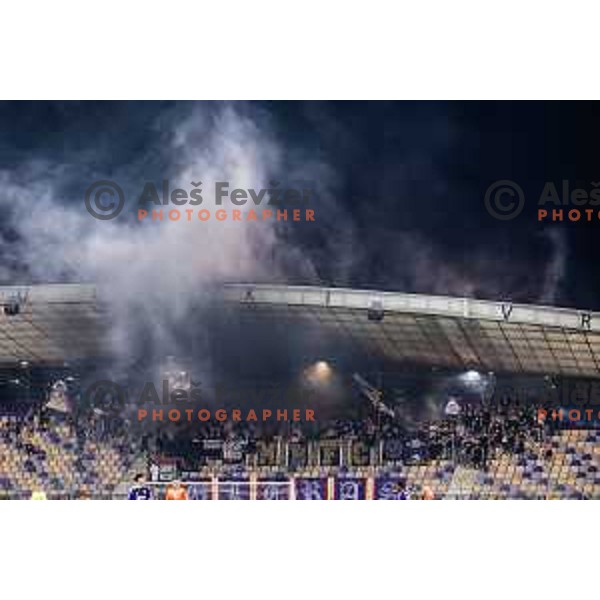NK Maribor supporters Viole during Prva liga Telemach 2025/26 football match between NK Maribor and NK Celje in Maribor, Ljudski vrt, Slovenia on July 20, 2025. Photo: Jure Banfi