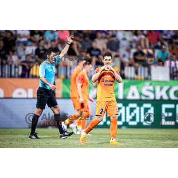 in action during Prva liga Telemach 2025/26 football match between NK Maribor and NK Celje in Maribor, Ljudski vrt, Slovenia on July 20, 2025. Photo: Jure Banfi