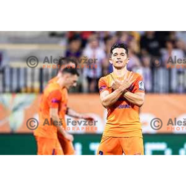 Juanjo Nieto celebrates goal during Prva liga Telemach 2025/26 football match between NK Maribor and NK Celje in Maribor, Ljudski vrt, Slovenia on July 20, 2025. Photo: Jure Banfi