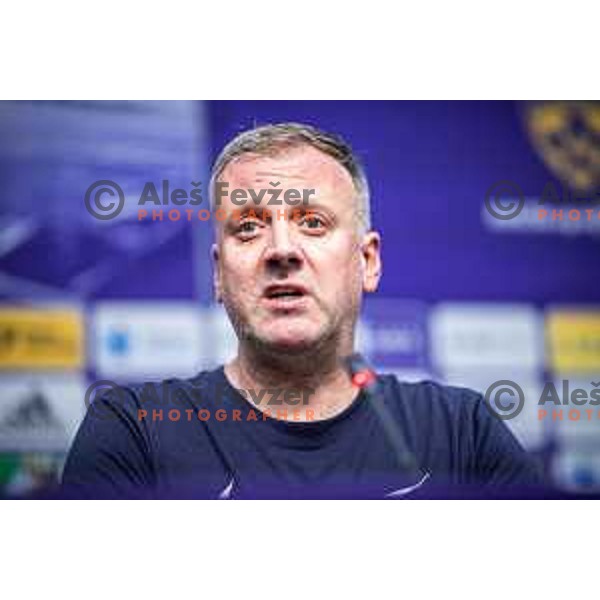 Pablo Remon Arteta at the press conference after Prva liga Telemach 2025/26 football match between NK Maribor and NK Celje in Maribor, Ljudski vrt, Slovenia on July 20, 2025. Photo: Jure Banfi