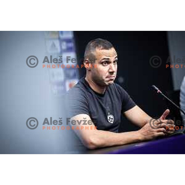 Tugberk Tanrivermis, head coach of NK Maribor at the press conference after Prva liga Telemach 2025/26 football match between NK Maribor and NK Celje in Maribor, Ljudski vrt, Slovenia on July 20, 2025. Photo: Jure Banfi