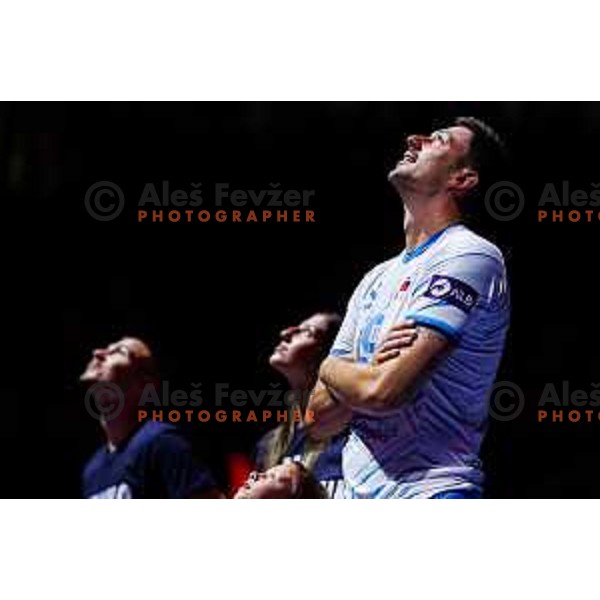 Dejan Vincic during Dejan Vincic farewell after Men’s Volleyball Nations League match between Slovenia and Serbia in Ljubljana, Slovenia on July 20, 2025. Photo Grega Valancic