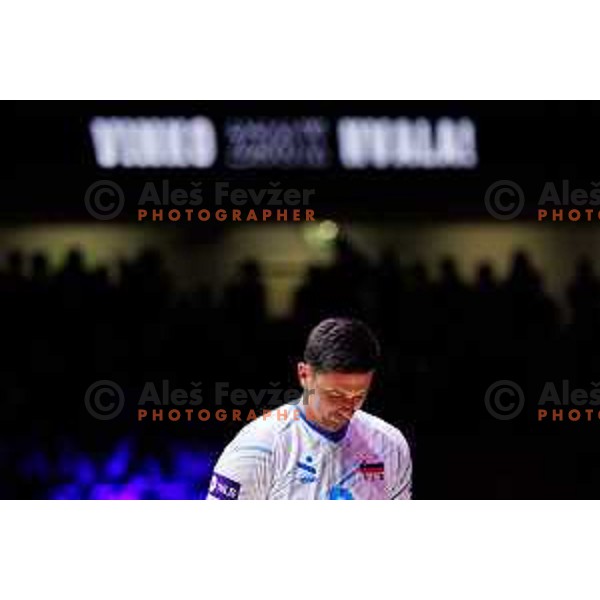 Dejan Vincic during Dejan Vincic farewell after Men’s Volleyball Nations League match between Slovenia and Serbia in Ljubljana, Slovenia on July 20, 2025. Photo Grega Valancic
