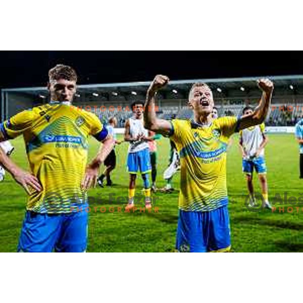 Nik Omladic in action during Prva liga Telemach 2025/2026 football match between Koper and Bravo at Bonifika Stadium in Koper, Slovenia on July 20, 2025