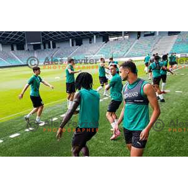 Alejandro Blanco of Olimpija during practice session of NK Olimpija before UEFA Conference League play-off in Ljubljana, Slovenia on July 22, 2025
