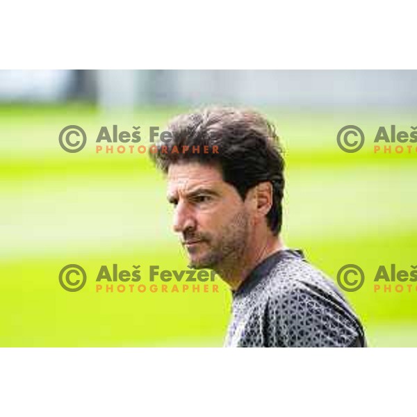 Jorge Simao, head coach of Olimpija during practice session of NK Olimpija before UEFA Conference League play-off in Ljubljana, Slovenia on July 22, 2025