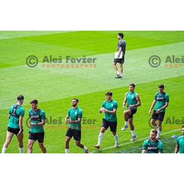 Marko Brest of Olimpija during practice session of NK Olimpija before UEFA Conference League play-off in Ljubljana, Slovenia on July 22, 2025