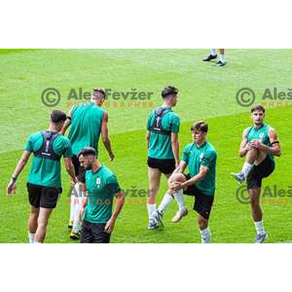 Marko Brest of Olimpija during practice session of NK Olimpija before UEFA Conference League play-off in Ljubljana, Slovenia on July 22, 2025
