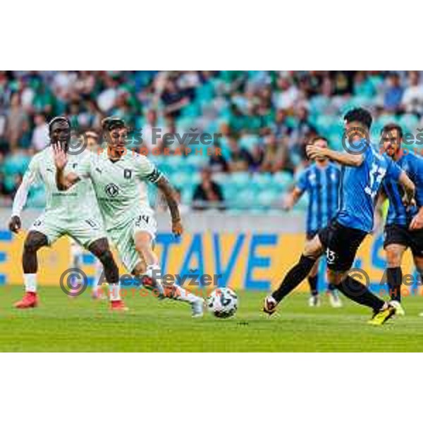 Agustin Doffo of NK Olimpija Ljubljana in action during UEFA Conference League 2025/2026 second qualifying round match between Olimpija Ljubljana and Inter Escaldes in SRC Stozice, Ljubljana, Slovenia on July 23, 2025. Photo Grega Valancic