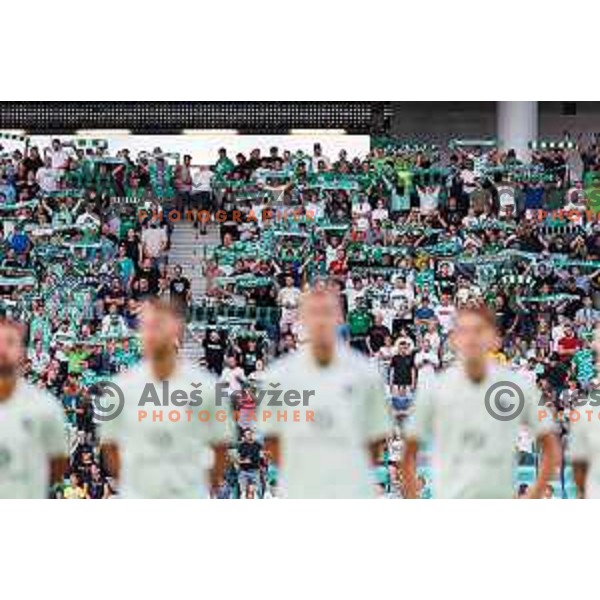 Spectators during UEFA Conference League 2025/2026 second qualifying round match between Olimpija Ljubljana and Inter Escaldes in SRC Stozice, Ljubljana, Slovenia on July 23, 2025. Photo Grega Valancic