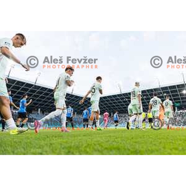 Team NK Olimpija during UEFA Conference League 2025/2026 second qualifying round match between Olimpija Ljubljana and Inter Escaldes in SRC Stozice, Ljubljana, Slovenia on July 23, 2025. Photo Grega Valancic