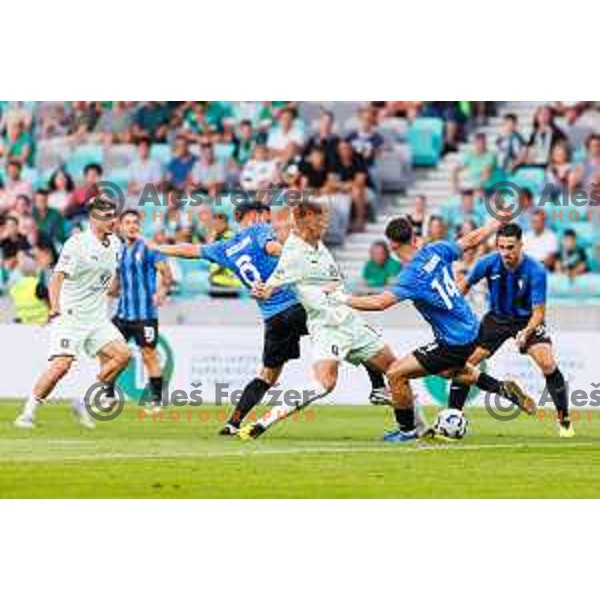 Ivan Durdov of NK Olimpija Ljubljana during UEFA Conference League 2025/2026 second qualifying round match between Olimpija Ljubljana and Inter Escaldes in SRC Stozice, Ljubljana, Slovenia on July 23, 2025. Photo Grega Valancic