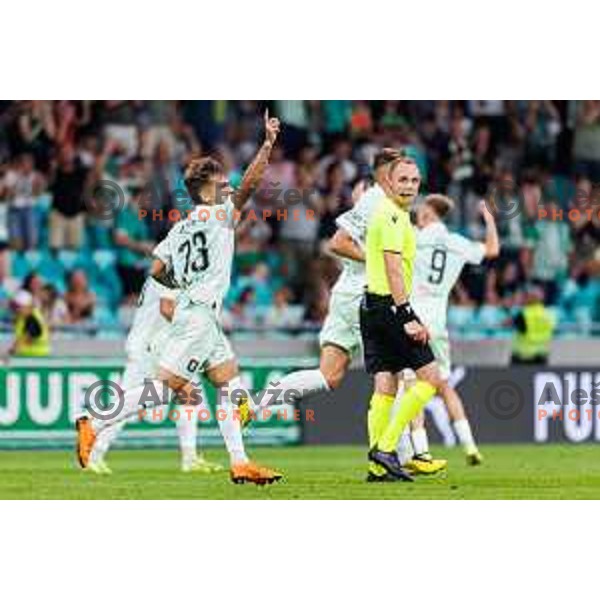 Diogo Costa Pinto of NK Olimpija Ljubljana during UEFA Conference League 2025/2026 second qualifying round match between Olimpija Ljubljana and Inter Escaldes in SRC Stozice, Ljubljana, Slovenia on July 23, 2025. Photo Grega Valancic
