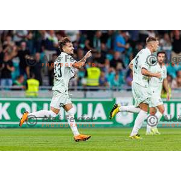 Diogo Costa Pinto of NK Olimpija Ljubljana during UEFA Conference League 2025/2026 second qualifying round match between Olimpija Ljubljana and Inter Escaldes in SRC Stozice, Ljubljana, Slovenia on July 23, 2025. Photo Grega Valancic