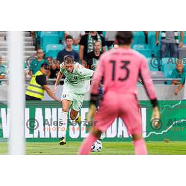 Ivan Durdov of NK Olimpija Ljubljana during UEFA Conference League 2025/2026 second qualifying round match between Olimpija Ljubljana and Inter Escaldes in SRC Stozice, Ljubljana, Slovenia on July 23, 2025. Photo Grega Valancic