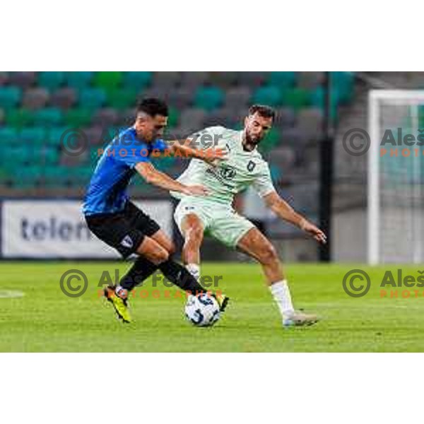 during UEFA Conference League 2025/2026 second qualifying round match between Olimpija Ljubljana and Inter Escaldes in SRC Stozice, Ljubljana, Slovenia on July 23, 2025. Photo Grega Valancic