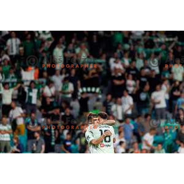 Diogo Costa Pinto of NK Olimpija Ljubljana during UEFA Conference League 2025/2026 second qualifying round match between Olimpija Ljubljana and Inter Escaldes in SRC Stozice, Ljubljana, Slovenia on July 23, 2025. Photo Grega Valancic