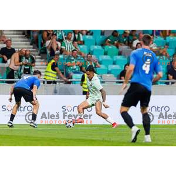 Thalisson Charles Alves Moreira of NK Olimpija Ljubljana during UEFA Conference League 2025/2026 second qualifying round match between Olimpija Ljubljana and Inter Escaldes in SRC Stozice, Ljubljana, Slovenia on July 23, 2025. Photo Grega Valancic