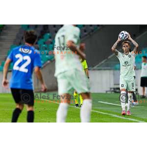 Alejandro Blanco Sanchez of NK Olimpija Ljubljana during UEFA Conference League 2025/2026 second qualifying round match between Olimpija Ljubljana and Inter Escaldes in SRC Stozice, Ljubljana, Slovenia on July 23, 2025. Photo Grega Valancic