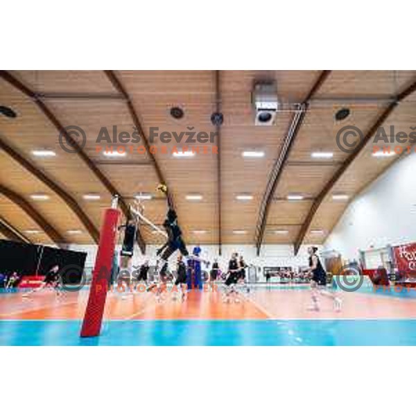 in action during Women\'s friendly volleyball match between Slovenia and Croatia in Center Dras, Maribor, Slovenia on July 24, 2025 Photo:Jure Banfi