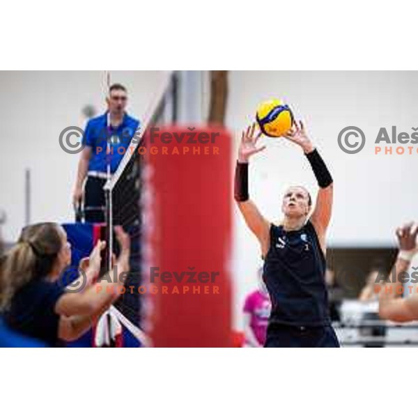 in action during Women\'s friendly volleyball match between Slovenia and Croatia in Center Dras, Maribor, Slovenia on July 24, 2025 Photo:Jure Banfi