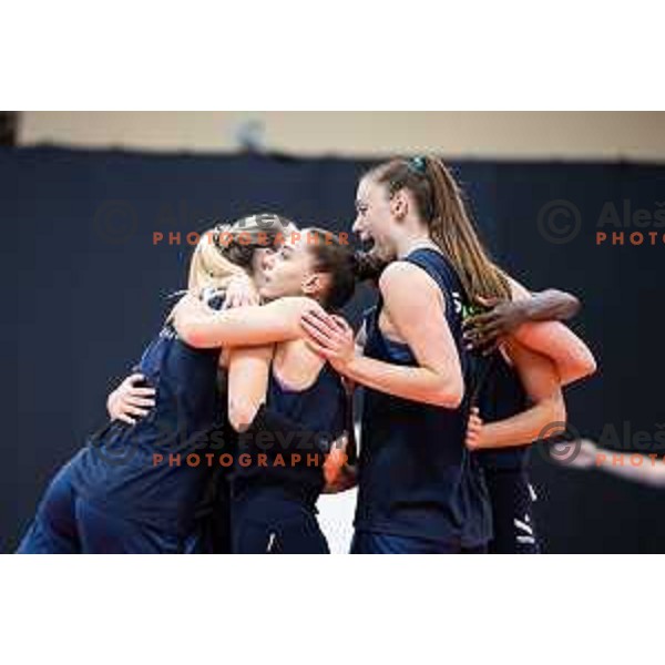 in action during Women\'s friendly volleyball match between Slovenia and Croatia in Center Dras, Maribor, Slovenia on July 24, 2025 Photo:Jure Banfi