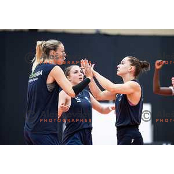 in action during Women\'s friendly volleyball match between Slovenia and Croatia in Center Dras, Maribor, Slovenia on July 24, 2025 Photo:Jure Banfi