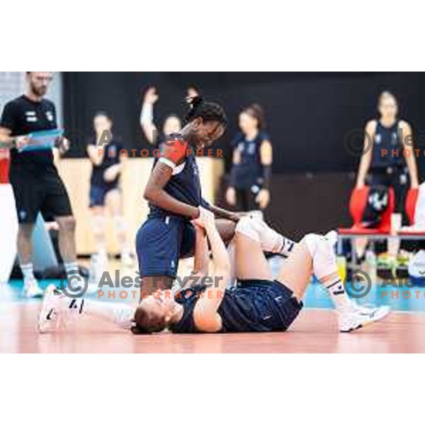 in action during Women\'s friendly volleyball match between Slovenia and Croatia in Center Dras, Maribor, Slovenia on July 24, 2025 Photo:Jure Banfi
