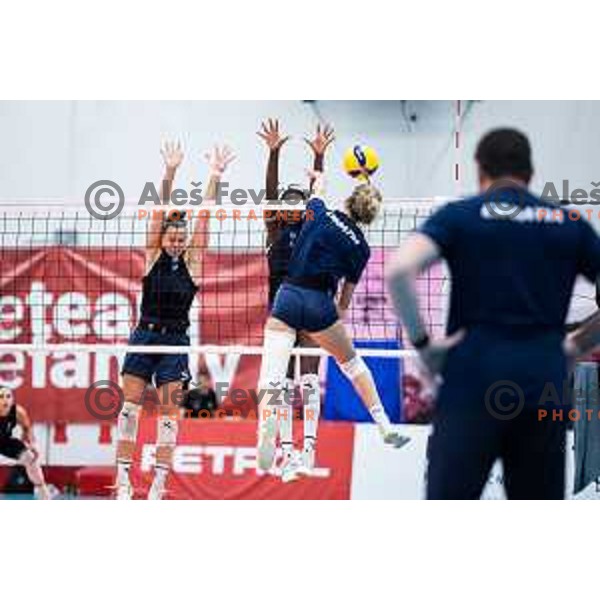 in action during Women\'s friendly volleyball match between Slovenia and Croatia in Center Dras, Maribor, Slovenia on July 24, 2025 Photo:Jure Banfi