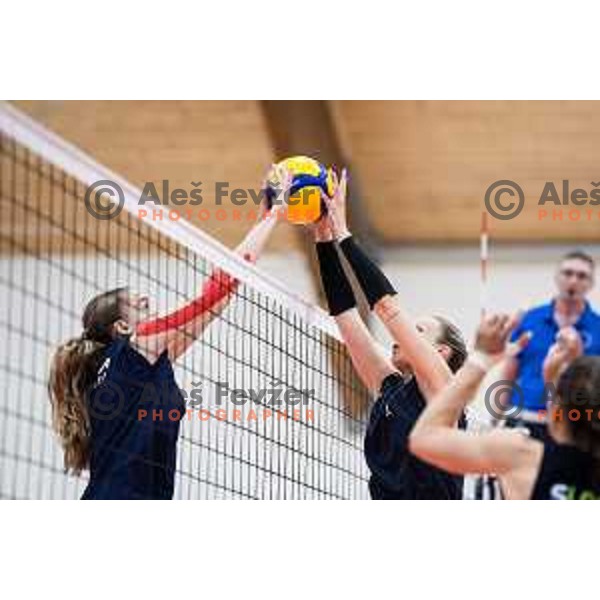 in action during Women\'s friendly volleyball match between Slovenia and Croatia in Center Dras, Maribor, Slovenia on July 24, 2025 Photo:Jure Banfi