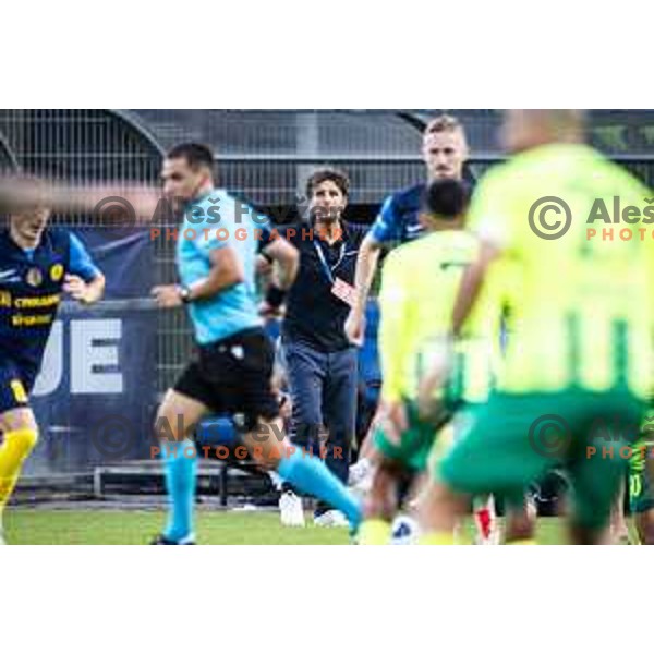 in action during UEFA Europa League 2025/26 qualifier football match between NK Celje (SLO) and AEK Larnaca FC (CYP) in Stadion z’dezele, Celje, Slovenia on July 24, 2025. Photo: Jure Banfi