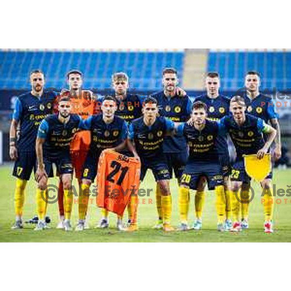NK Celje starting eleven during UEFA Europa League 2025/26 qualifier football match between NK Celje (SLO) and AEK Larnaca FC (CYP) in Stadion z’dezele, Celje, Slovenia on July 24, 2025. Photo: Jure Banfi
