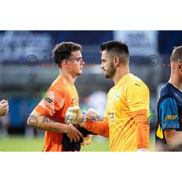 in action during UEFA Europa League 2025/26 qualifier football match between NK Celje (SLO) and AEK Larnaca FC (CYP) in Stadion z’dezele, Celje, Slovenia on July 24, 2025. Photo: Jure Banfi